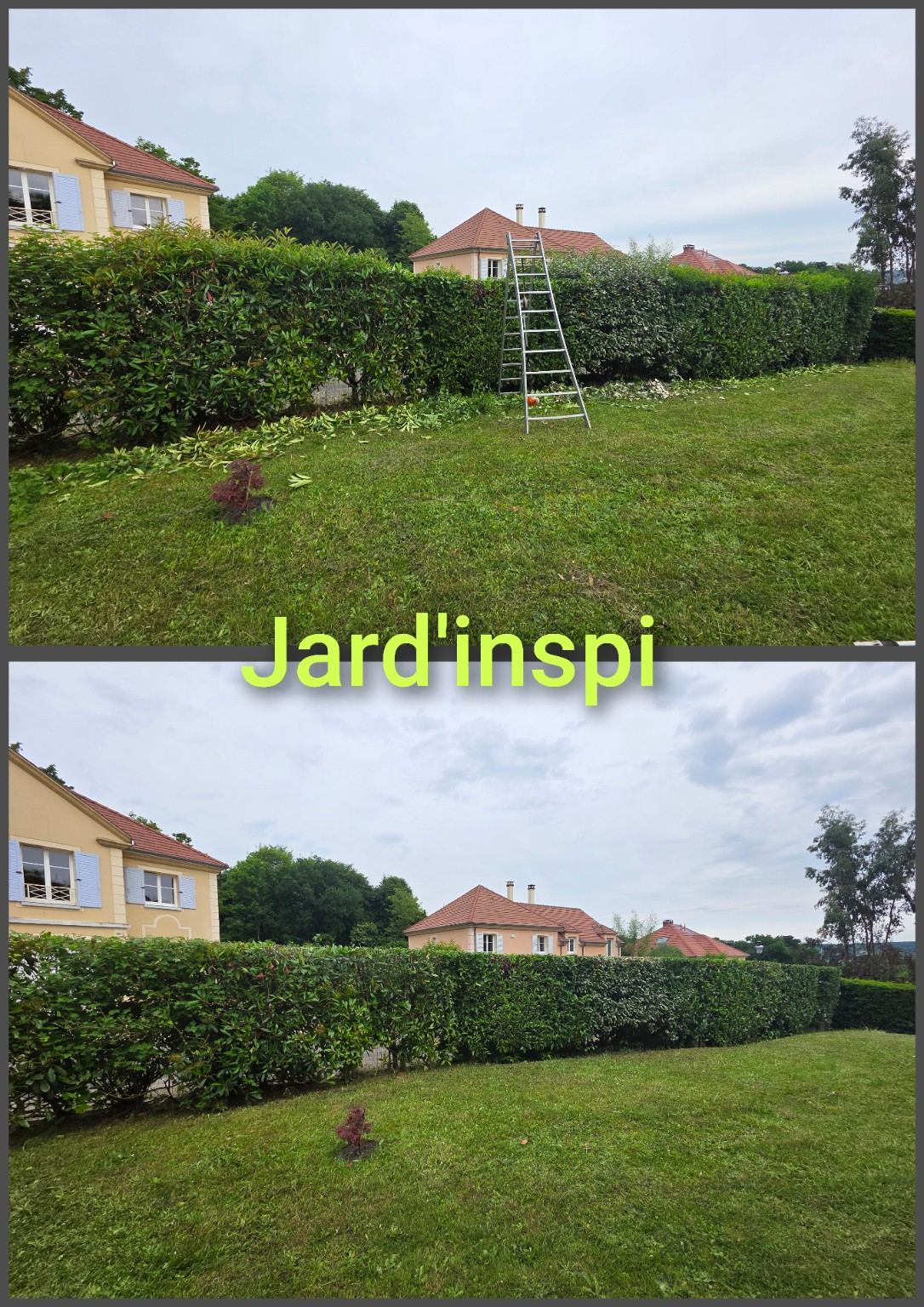 Photo de chantier Jard-inspi dans les Yvelines : élagage, taille, entretien, remise en état