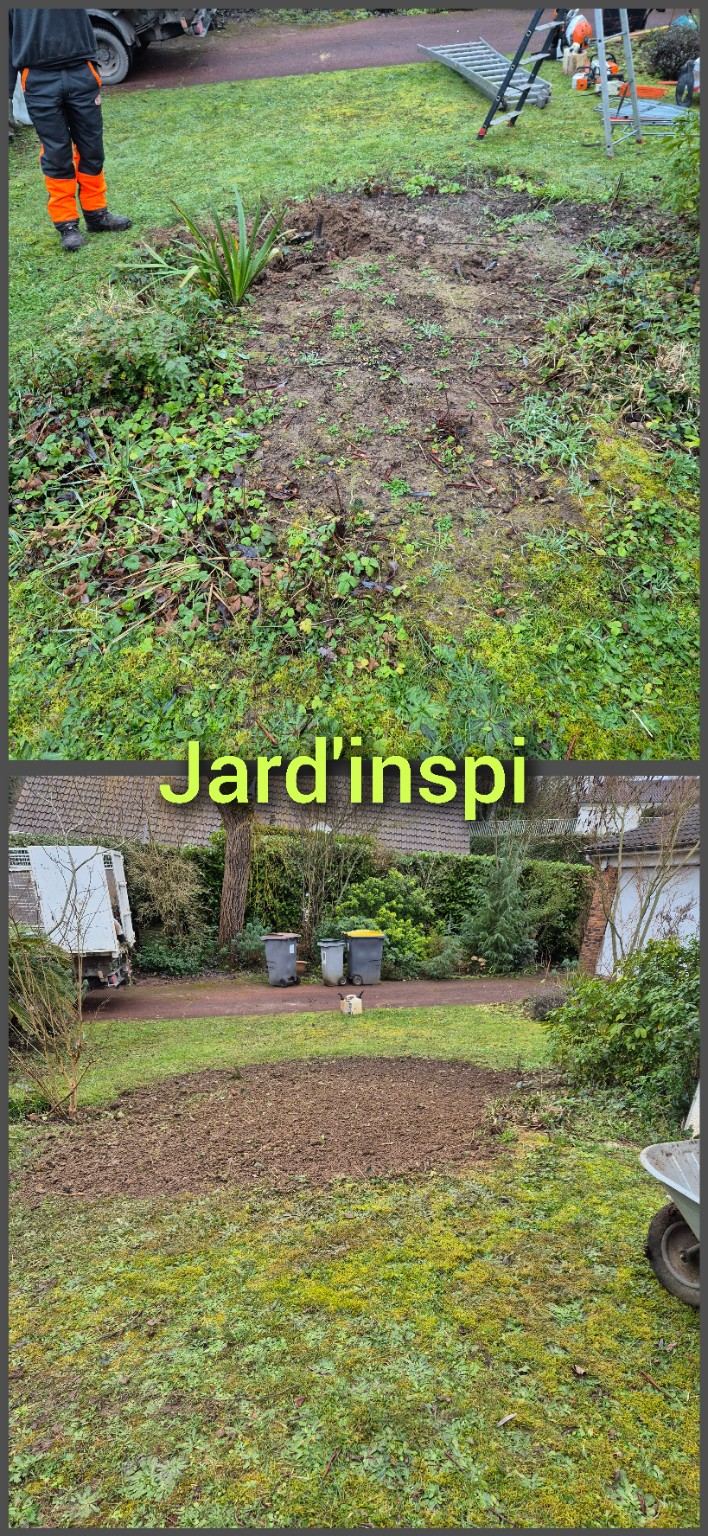 Photo de chantier Jard-inspi dans les Yvelines : élagage, taille, entretien, remise en état