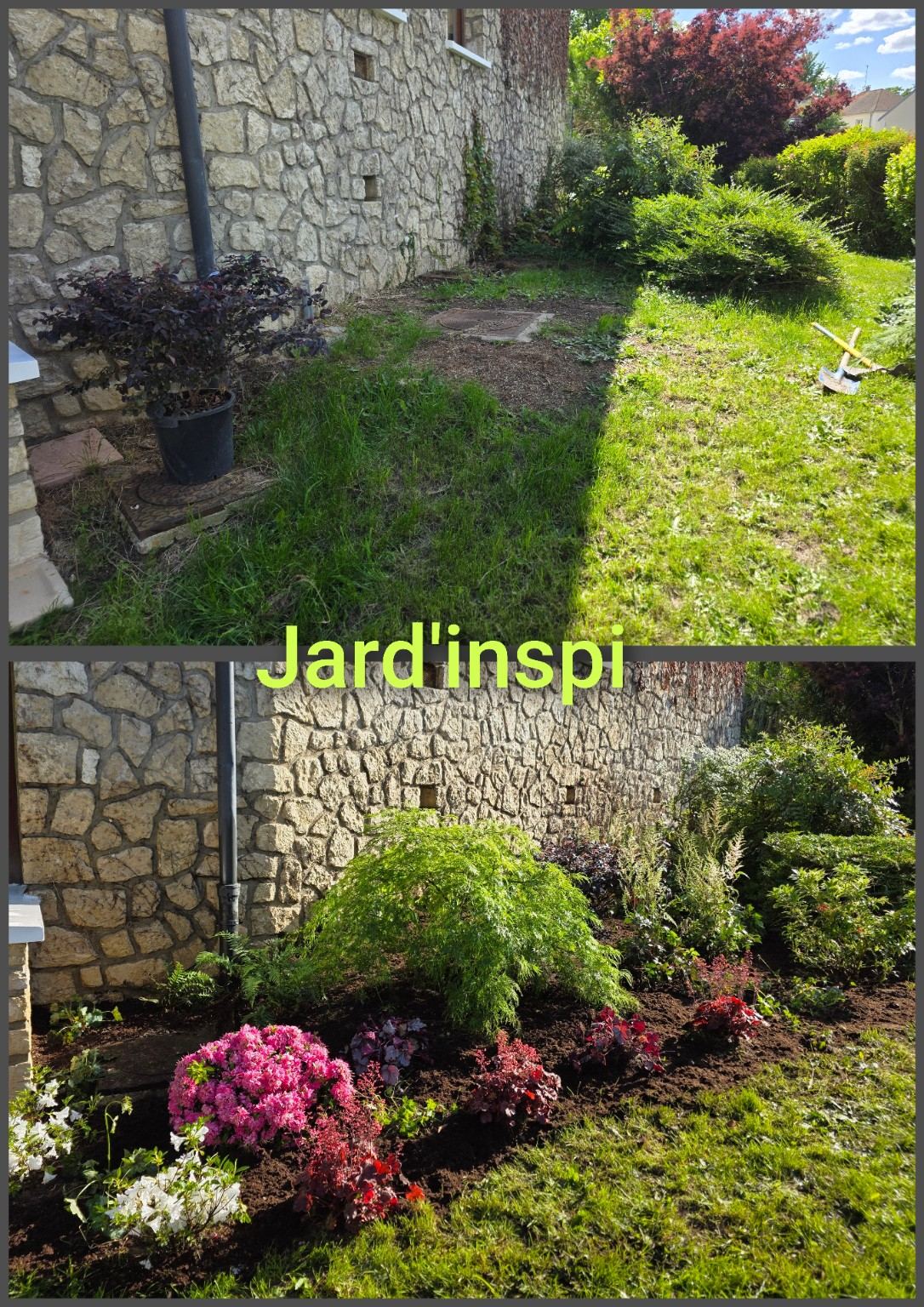 Photo de chantier Jard-inspi dans les Yvelines : élagage, taille, entretien, remise en état