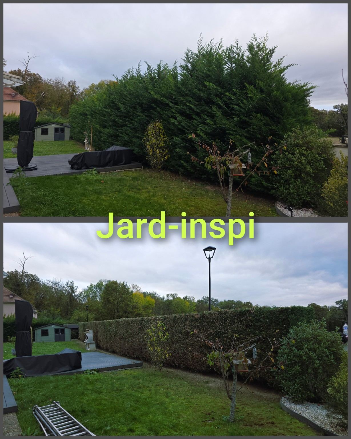 Photo de chantier Jard-inspi dans les Yvelines : élagage, taille, entretien, remise en état
