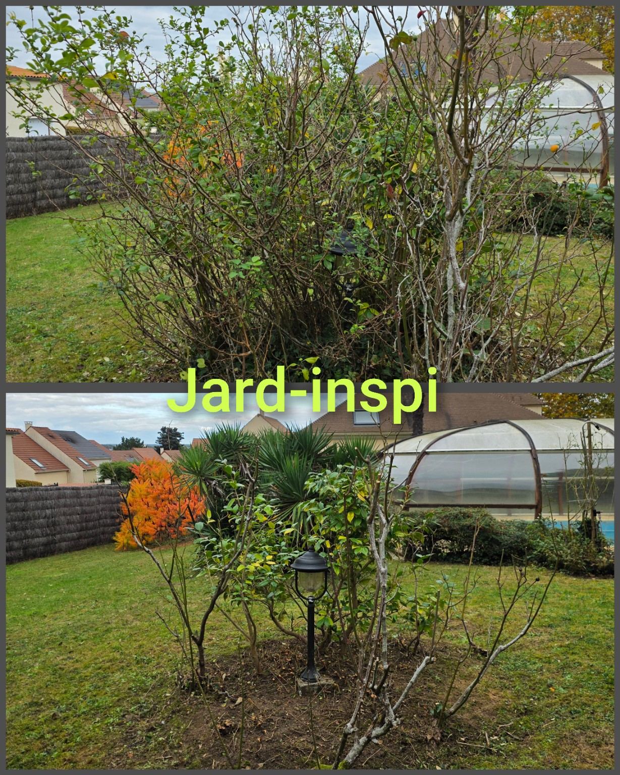Photo de chantier Jard-inspi dans les Yvelines : élagage, taille, entretien, remise en état