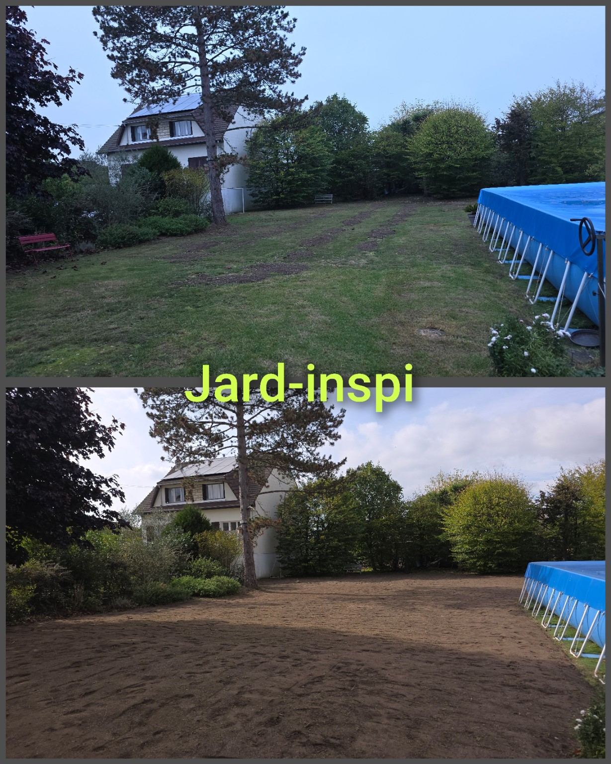 Photo de chantier Jard-inspi dans les Yvelines : élagage, taille, entretien, remise en état