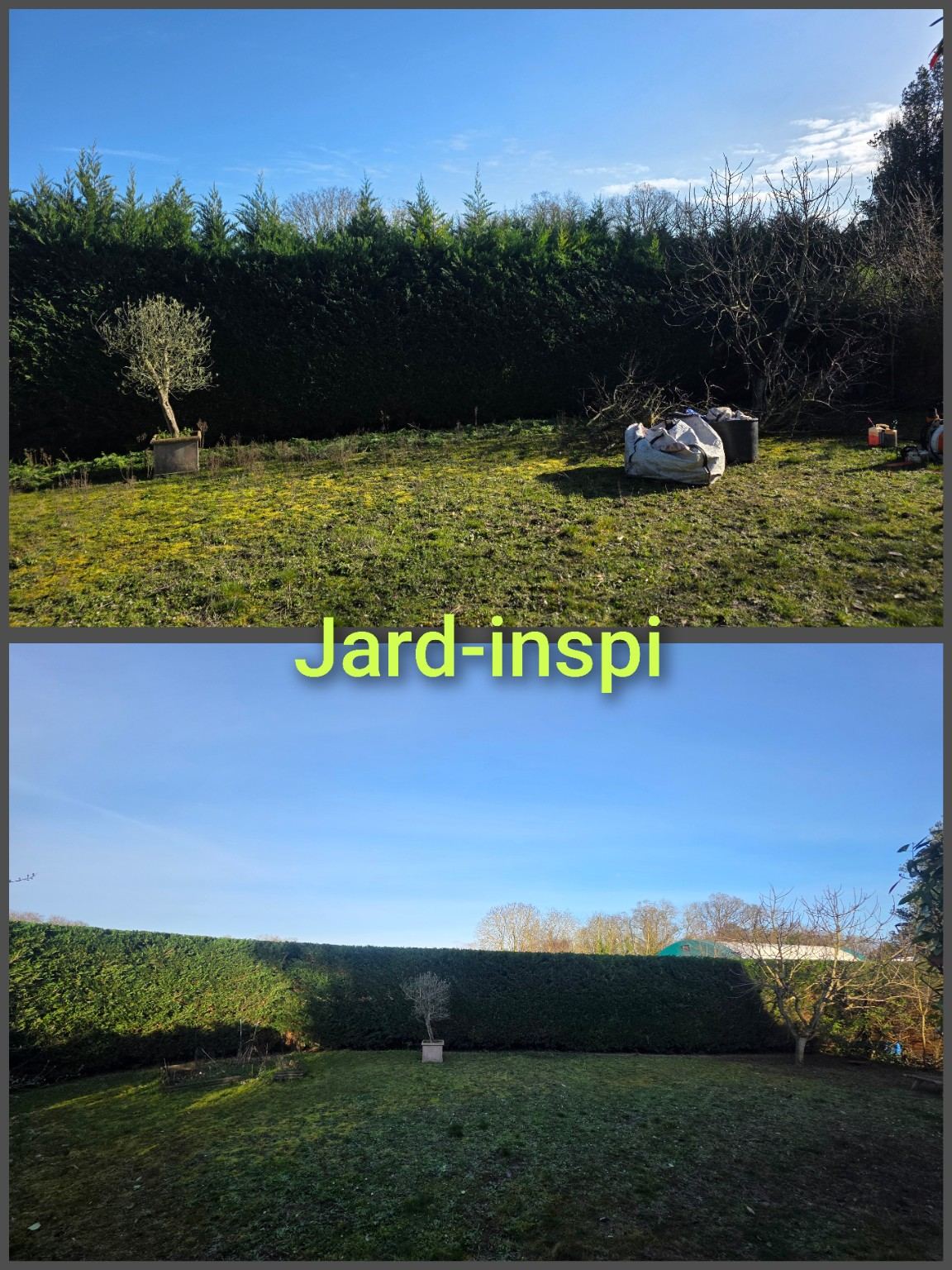 Photo de chantier Jard-inspi dans les Yvelines : élagage, taille, entretien, remise en état