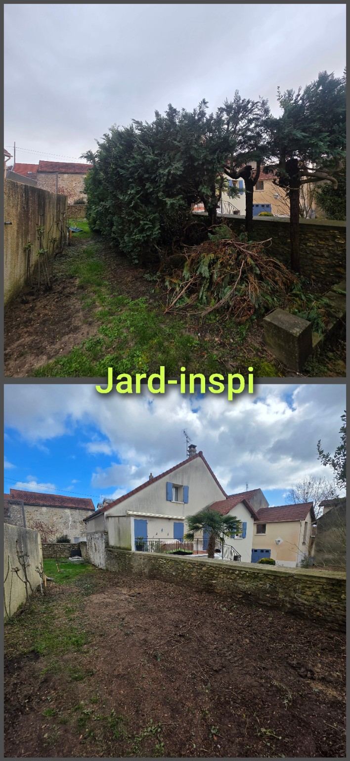 Photo de chantier Jard-inspi dans les Yvelines : élagage, taille, entretien, remise en état