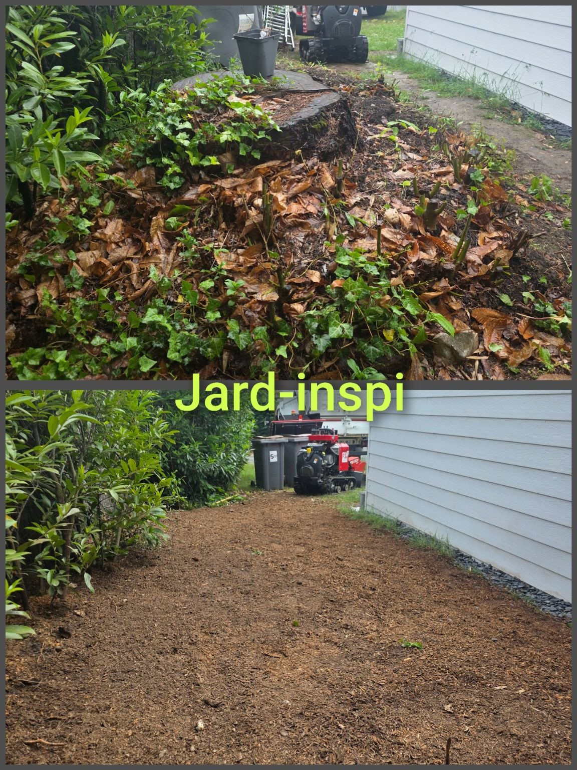Photo de chantier Jard-inspi dans les Yvelines : élagage, taille, entretien, remise en état